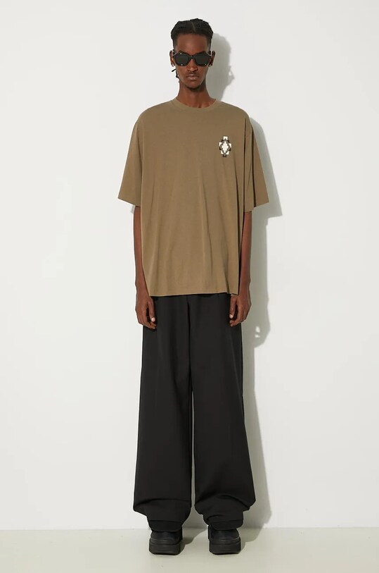 Бавовняна футболка Marcelo Burlon Bandana Cross Over Tee CMAA054F24JER0026E6F зелений