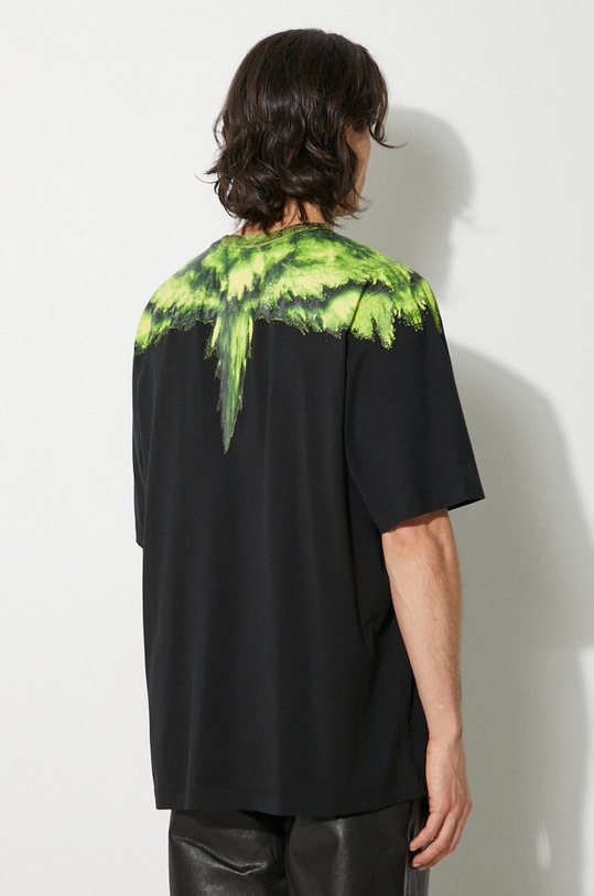 Одежда Хлопковая футболка Marcelo Burlon Colordust Wings Over Tee CMAA054F24JER0011055 чёрный
