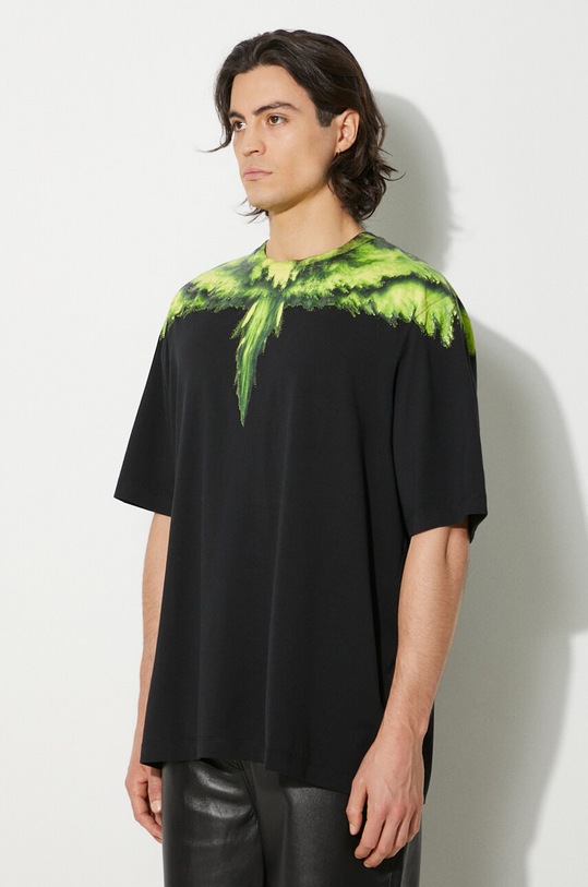 Хлопковая футболка Marcelo Burlon Colordust Wings Over Tee чёрный CMAA054F24JER0011055