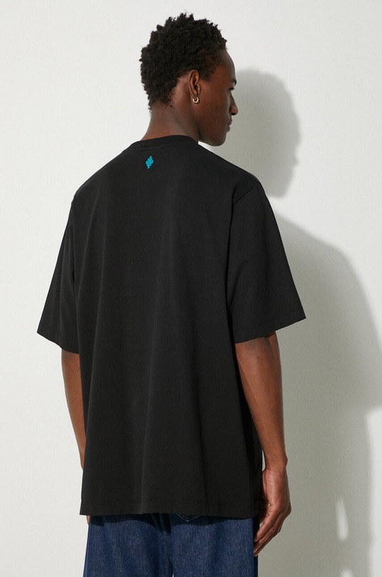 Abbigliamento Marcelo Burlon t-shirt in cotone Collar Feathers Over Tee CMAA054F24JER0041084 nero