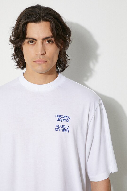 Бавовняна футболка Marcelo Burlon MCBM Slogan Over Tee CMAA054F24JER0070145 білий