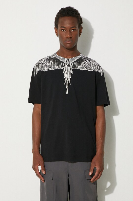 Хлопковая футболка Marcelo Burlon Icon Wings Basic Tee хлопок чёрный CMAA056F24JER0011006