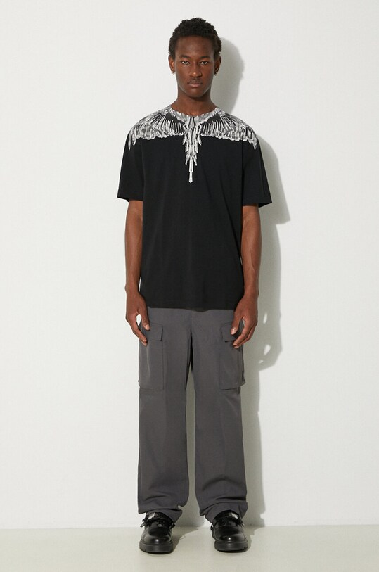 Marcelo Burlon cotton t-shirt Icon Wings Basic Tee CMAA056F24JER0011006 black AW24