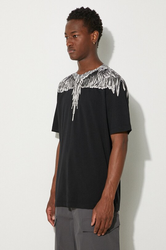 Marcelo Burlon cotton t-shirt Icon Wings Basic Tee black CMAA056F24JER0011006