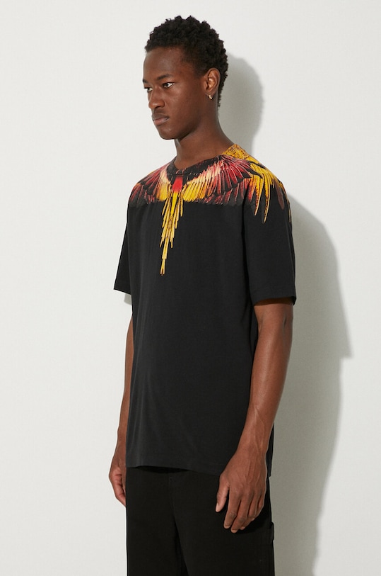 Marcelo Burlon t-shirt bawełniany Icon Wings czarny CMAA056F24JER0011025