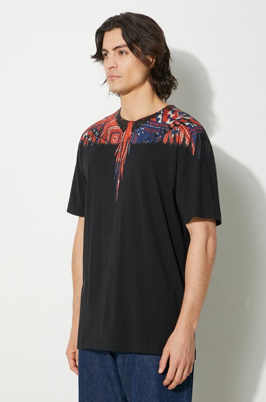 Marcelo Burlon cotton t-shirt Bandana Wings Basic Tee black CMAA056F24JER0031027