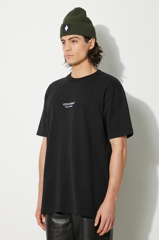 Marcelo Burlon tricou din bumbac Que Onda Basic Tee CMAA056F24JER0071001 negru