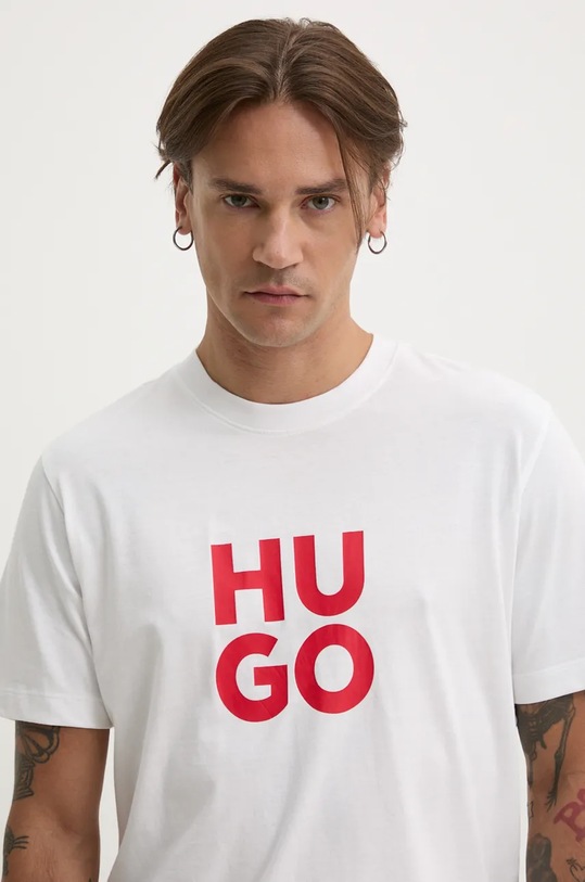 HUGO tricou din bumbac alb 50523839