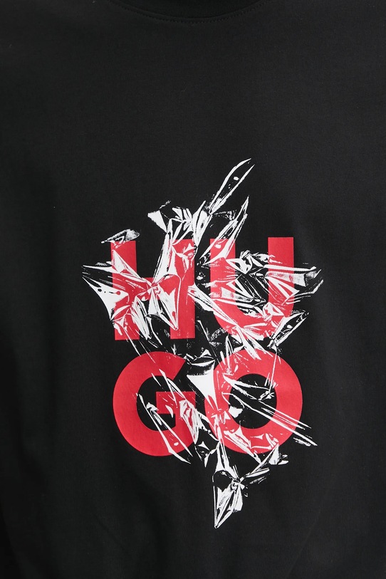 HUGO t-shirt bawełniany 50523839 czarny