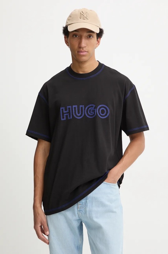 Bavlnené tričko Hugo Blue čierna 50521686