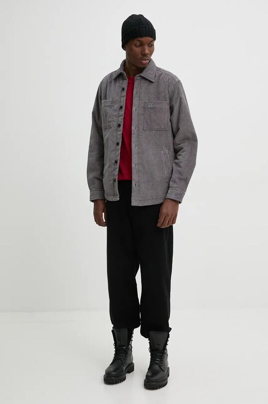 HUGO Blue t-shirt bawełniany 50523782 bordowy AW24