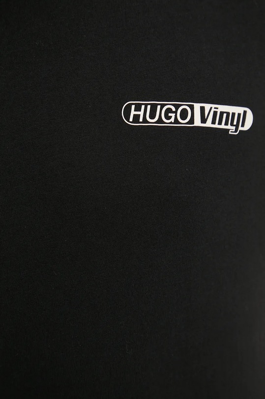 Бавовняна футболка Hugo Blue 50523782 чорний