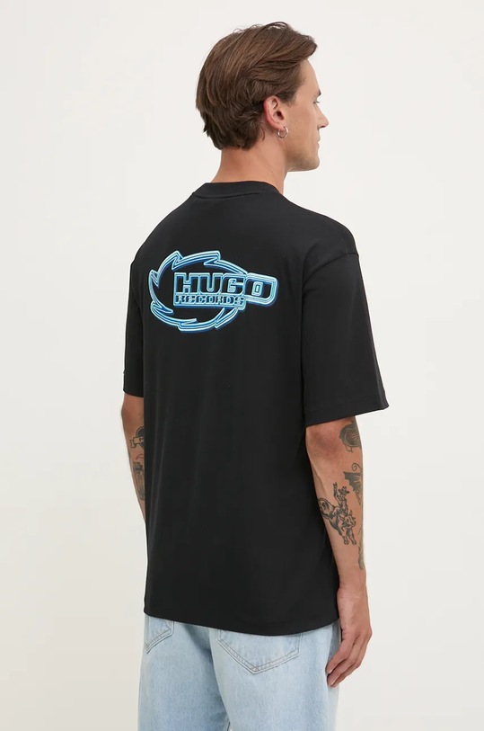 Oblečenie Bavlnené tričko Hugo Blue 50523849 čierna