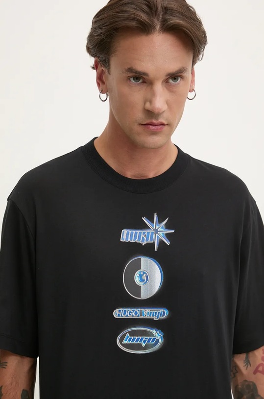 Bavlnené tričko Hugo Blue čierna 50523849