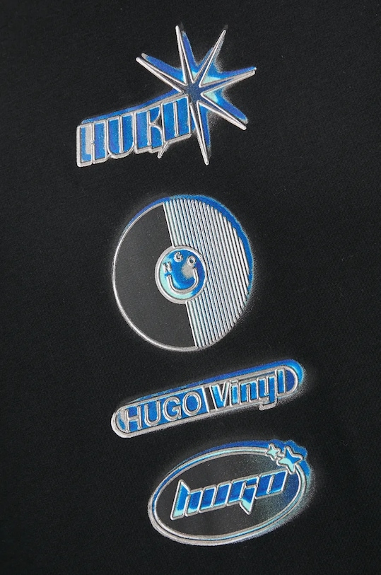 Bavlnené tričko Hugo Blue 50523849 čierna