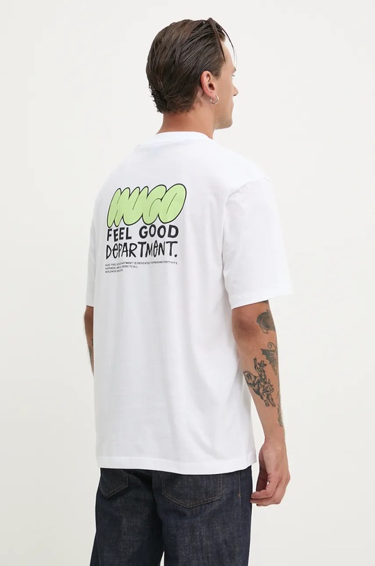 Odzież HUGO Blue t-shirt bawełniany 50523858 biały
