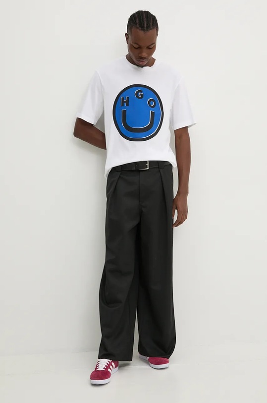 Hugo Blue tricou din bumbac 50525333 alb AW24