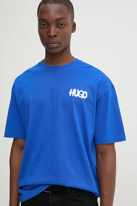 Hugo Blue t-shirt in cotone rilassato blu 50532295