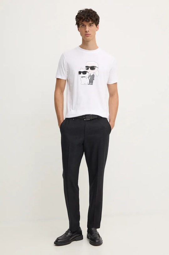Karl Lagerfeld t-shirt bawełniany 544241.755061 biały AW24