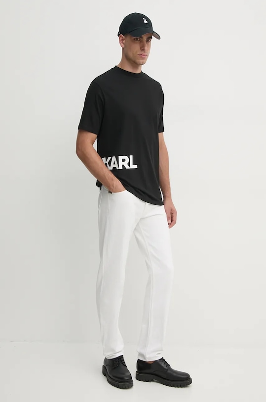 Karl Lagerfeld tricou din bumbac 544225.755440 negru AW24