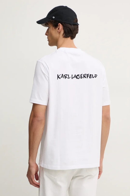Oblečenie Bavlnené tričko Karl Lagerfeld 544225.755442 biela