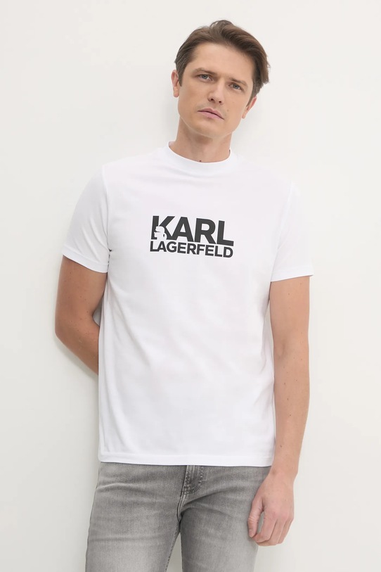 Karl Lagerfeld tricou print alb 544235.755087