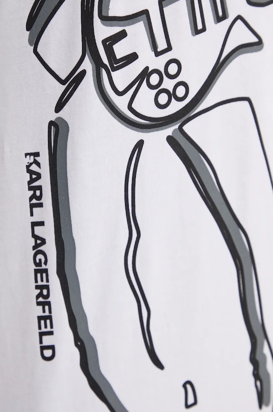 Karl Lagerfeld pamut póló 544225.755444 fehér