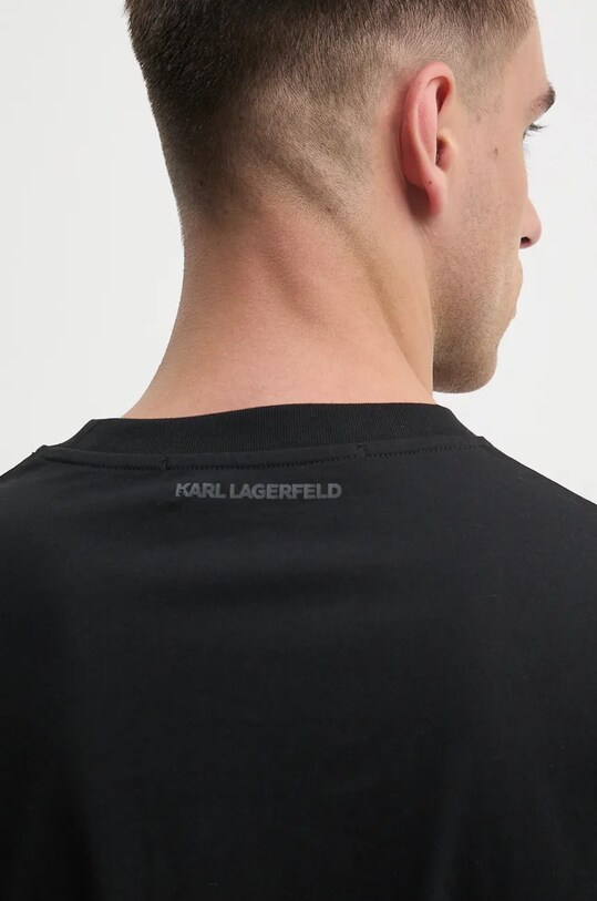 Бавовняна футболка Karl Lagerfeld чорний 544242.755066