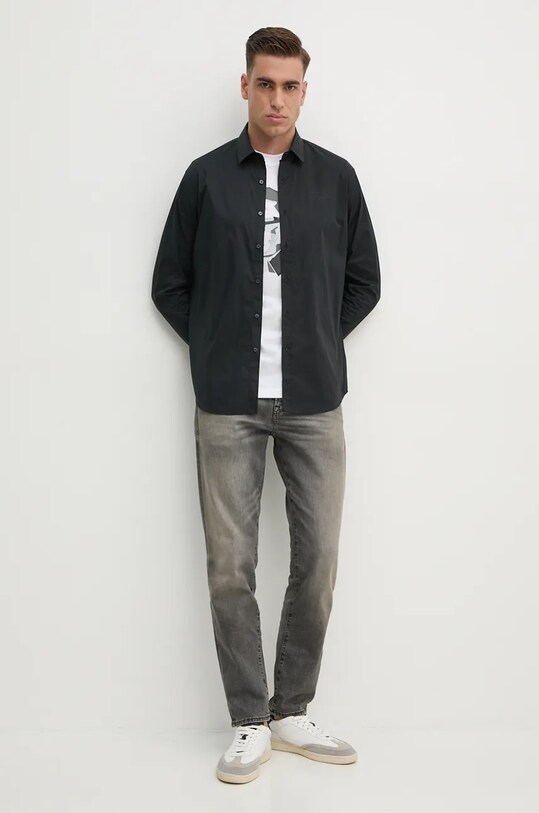 Хлопковая футболка Karl Lagerfeld 544242.755060 белый AW24