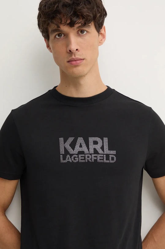 Бавовняна футболка Karl Lagerfeld чорний 544252.755077
