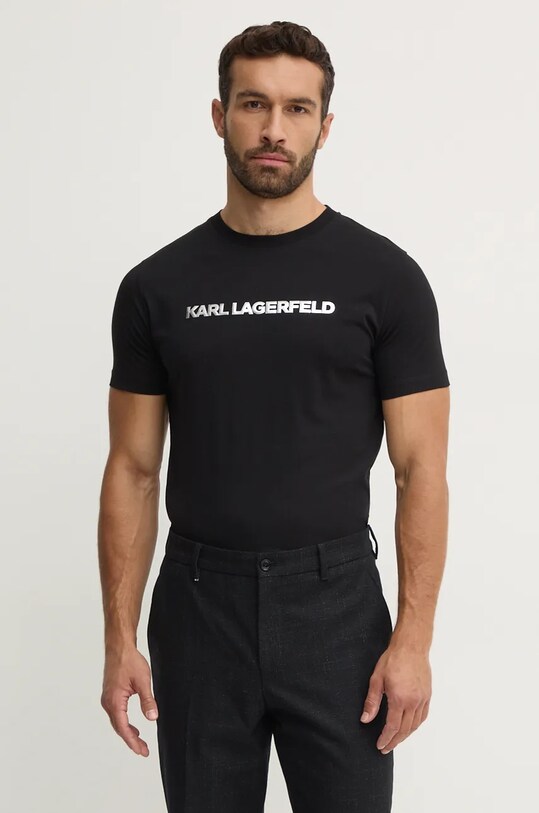 Tričko Karl Lagerfeld hladký černá 544242.755065