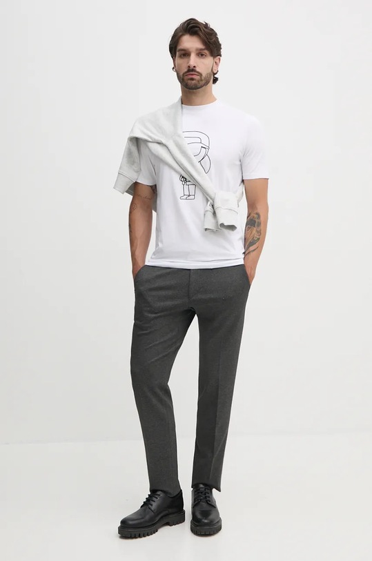 Karl Lagerfeld tricou 544221.755057 alb AW24