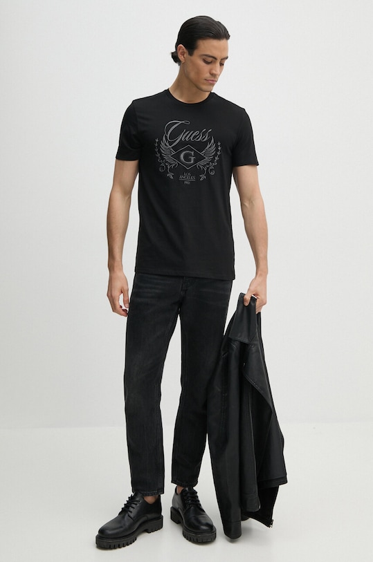 Pamučna majica Guess M4RI91.KBW41 crna AW24
