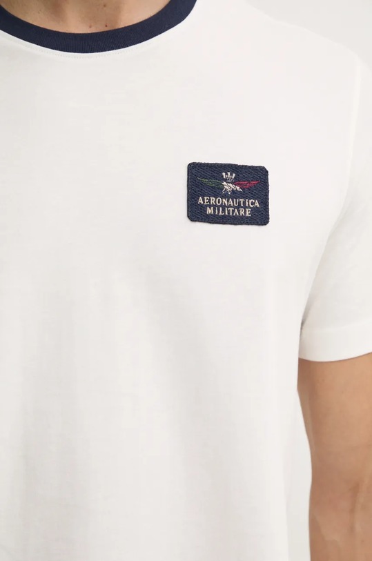 Bavlněné tričko Aeronautica Militare TS2331J662 béžová