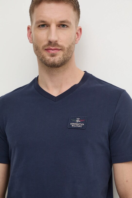 Aeronautica Militare tricou din bumbac bleumarin TS2333J662
