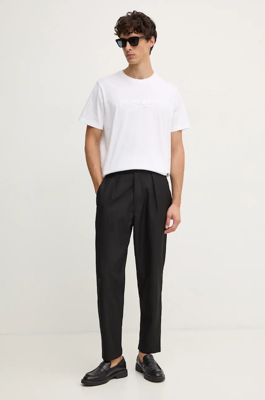 Бавовняна футболка Michael Kors CF4529H1V2 білий SS25