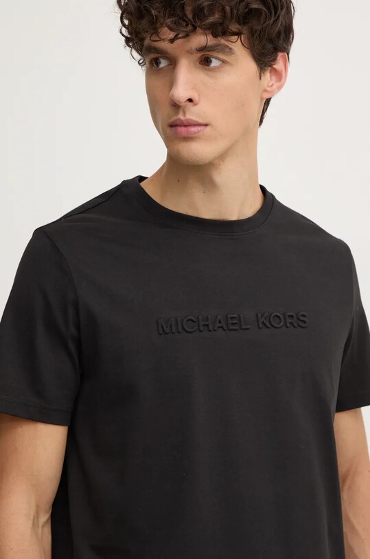 Îmbrăcăminte Michael Kors tricou din bumbac CF4529H1V2 negru