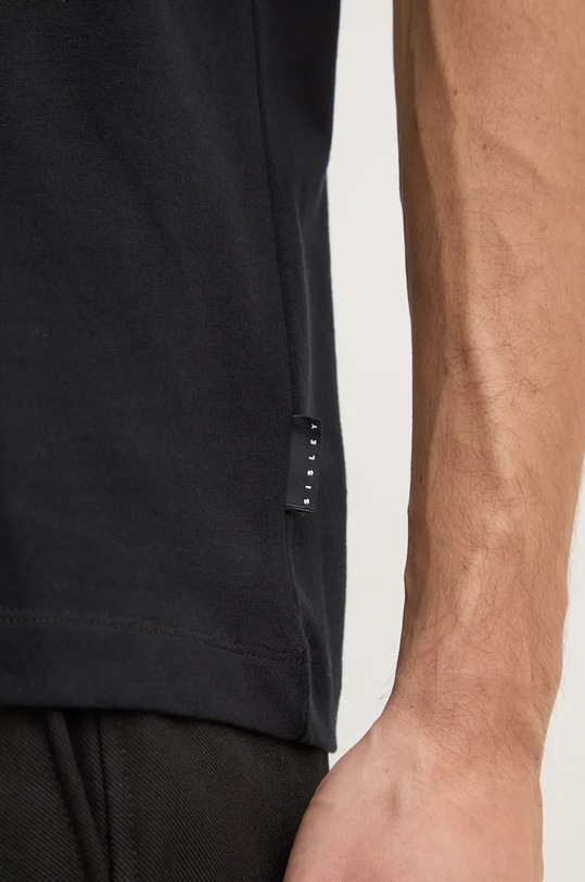 Sisley tricou din bumbac 3B7SS1043 negru