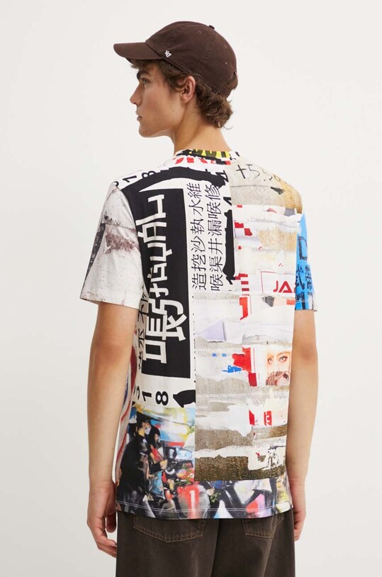 Одежда Хлопковая футболка Desigual ASAF 24WMTK13 бежевый