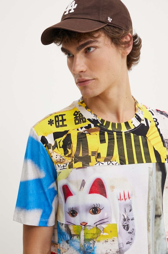 Бавовняна футболка Desigual ASAF бежевий 24WMTK13