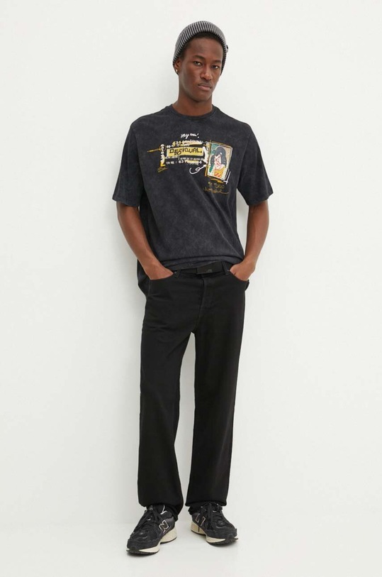 Desigual tricou din bumbac MAX 24WMTK30 negru AW24