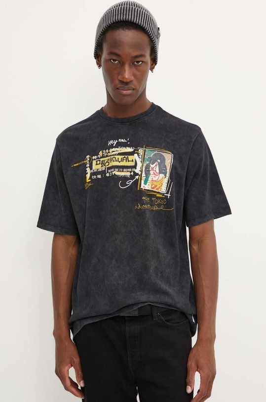 Îmbrăcăminte Desigual tricou din bumbac MAX 24WMTK30 negru