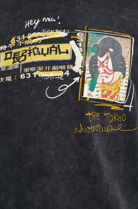 Desigual tricou din bumbac MAX 24WMTK30 negru