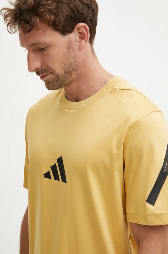Бавовняна футболка adidas ZNE жовтий JF2458