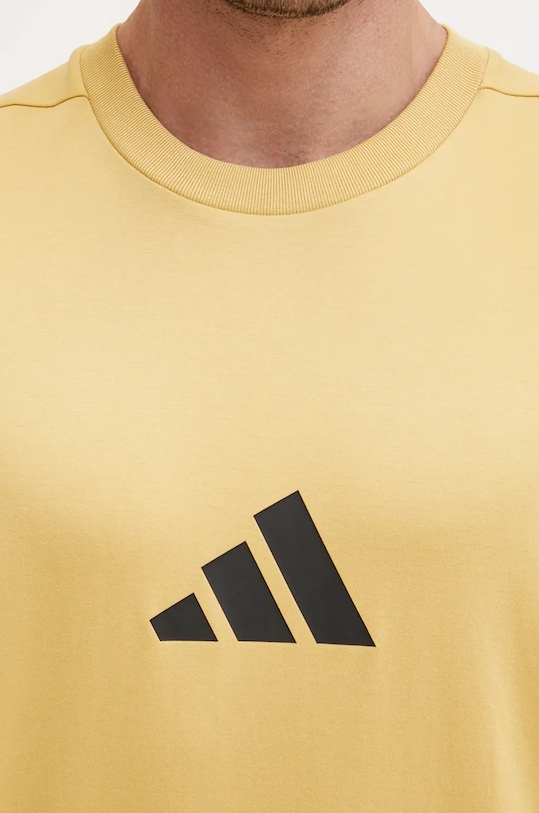 Бавовняна футболка adidas ZNE JF2458 жовтий