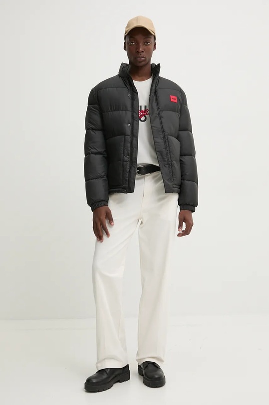 Бавовняна футболка HUGO 50521076 бежевий AW24