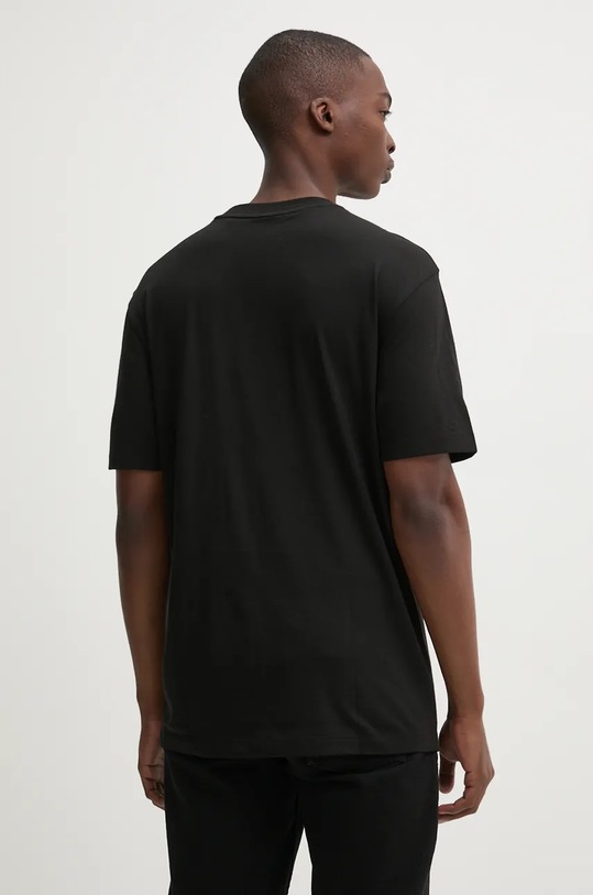 Ρούχα Βαμβακερό μπλουζάκι HUGO 50521076 μαύρο