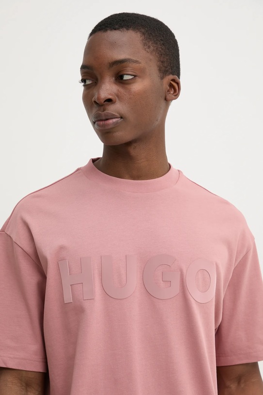 HUGO tricou din bumbac roz 50525765