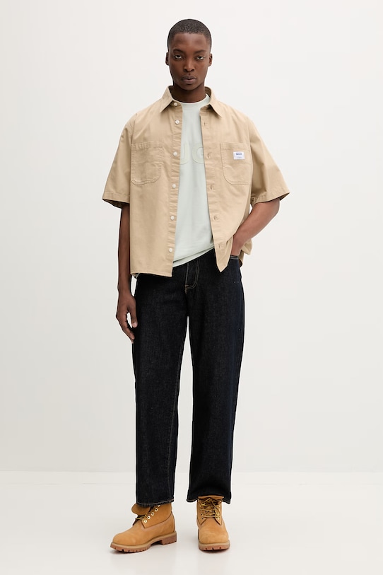 HUGO basic tričko pánske bavlnené Dinkee 50525765 zelená SS26