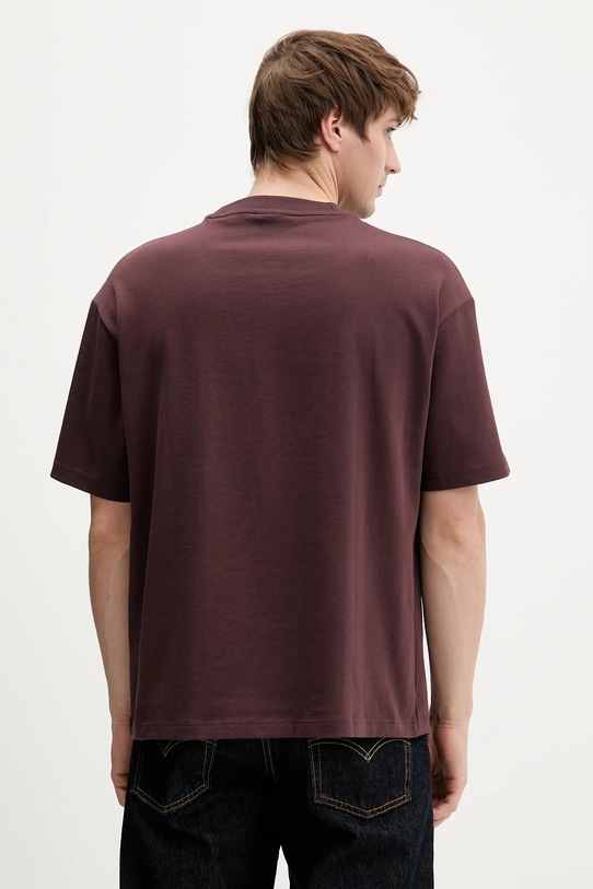 Одежда Хлопковая футболка HUGO Dinkee 50525765 коричневый